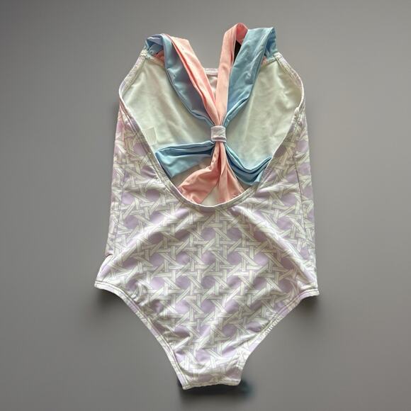 The Beaufort Bonnet Company 4T Seabrook Club Cane Purple One Piece Swimsuit - Picture 6 of 9